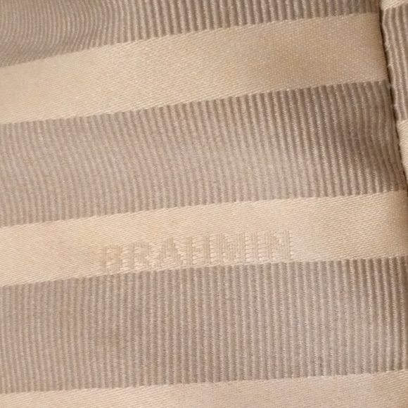 BRAHMIN " Small Asher " Taupe Glossy Satchel Shoulder Bag Purse. For Dillards. - Picture 9 of 16